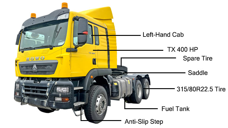 Used Howo TX 400HP Tractor Trucks Price for Sale in Ghana